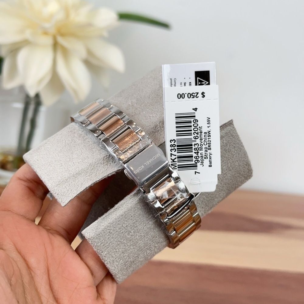 NWT Michael Kors Janelle Silver Dial Two Tone Watch MK7383 - Picture 4 of 7
